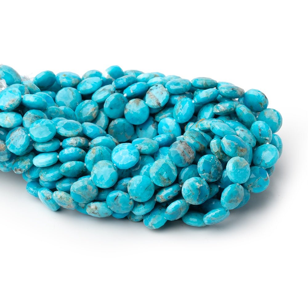 7mm Sleeping Beauty Turquoise Faceted Coins 8 inch 28 Beads (ONLINE ORDER ONLY)