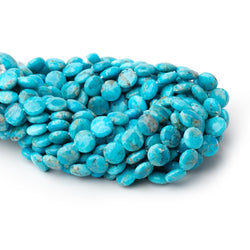 7mm Sleeping Beauty Turquoise Faceted Coins 8 inch 28 Beads (ONLINE ORDER ONLY)