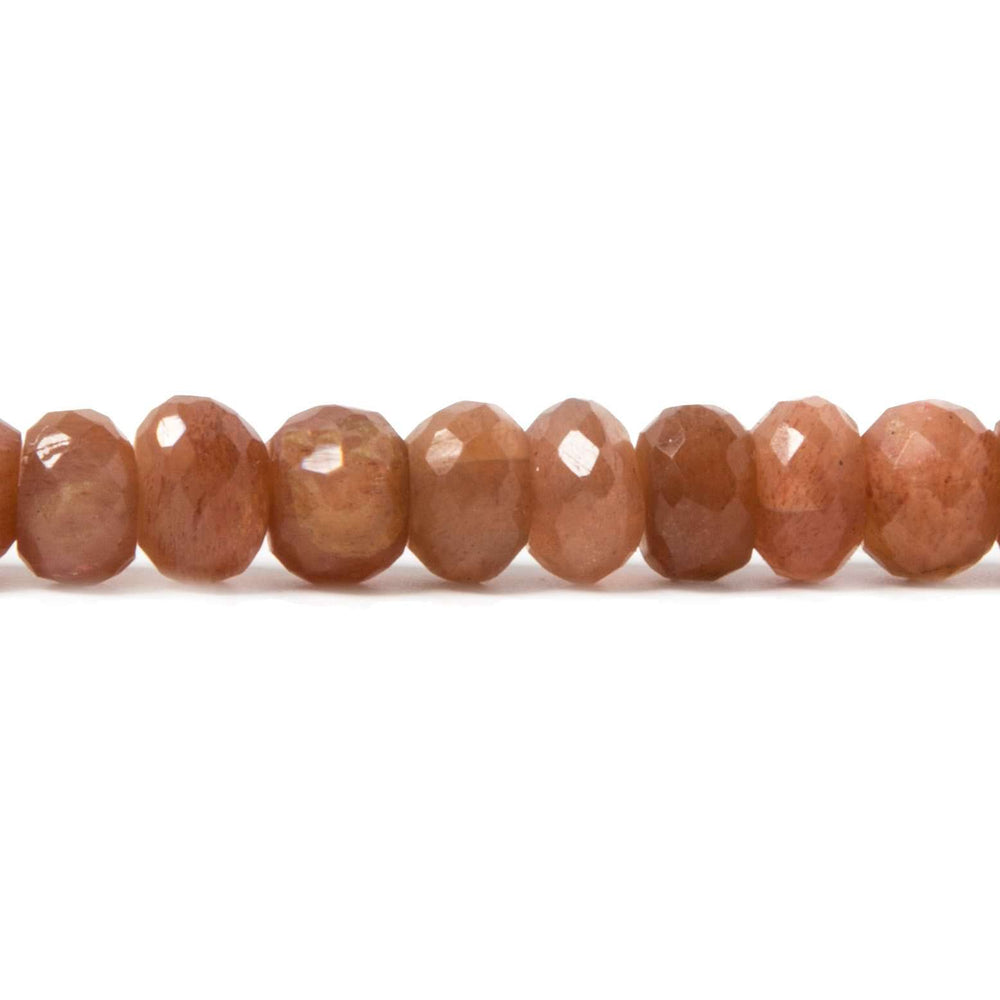 7mm Sunstone faceted rondelle Beads 8 inches 44 pieces (ONLINE ORDER ONLY)