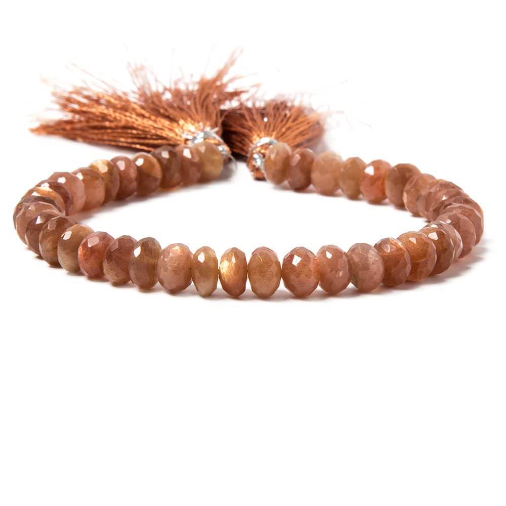 7mm Sunstone faceted rondelles 8 inches 42 Beads (ONLINE ORDER ONLY)