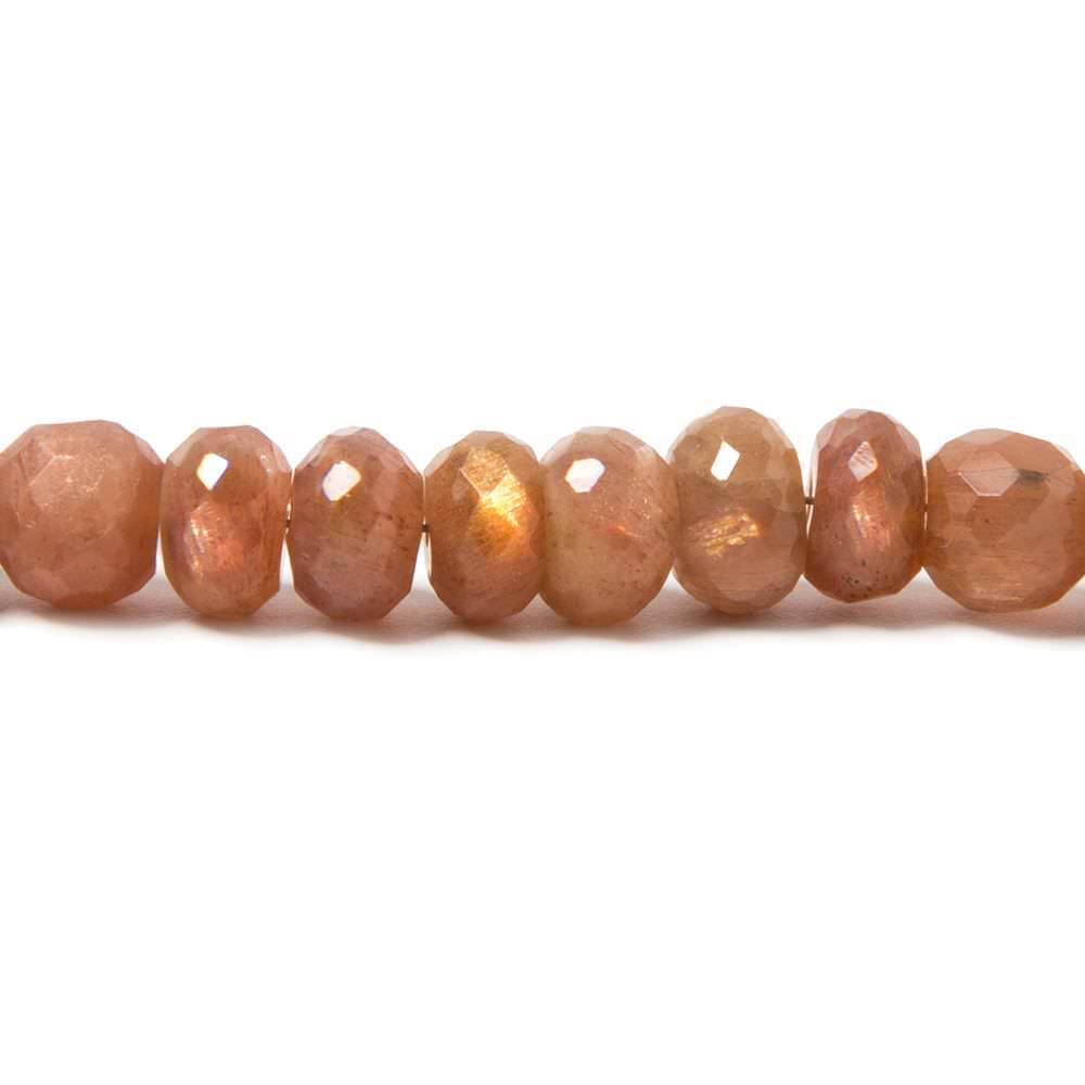 7mm Sunstone faceted rondelles 8 inches 42 Beads (ONLINE ORDER ONLY)