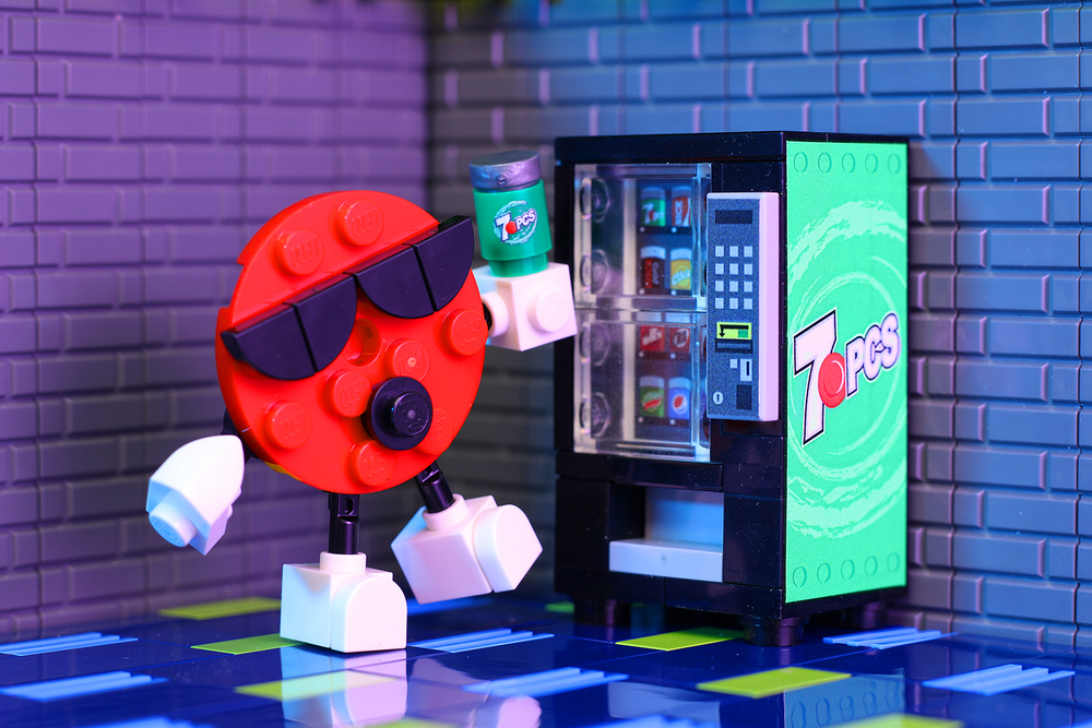 Custom 7 Pieces Soda Vending Machine made using LEGO parts - B3 Customs (Online Order Only)
