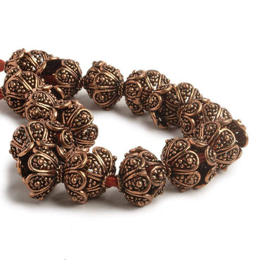 7x13mm Copper Bead Cap Scalloped Design 8 inch 30 pcs (ONLINE ORDER ONLY)