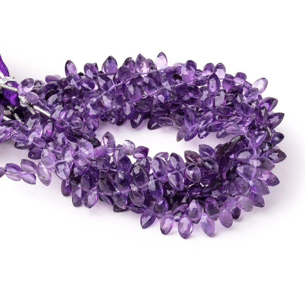 7x3.5mm Amethyst Faceted Marquise Beads 7.5 inch 68 pieces (ONLINE ORDER ONLY)