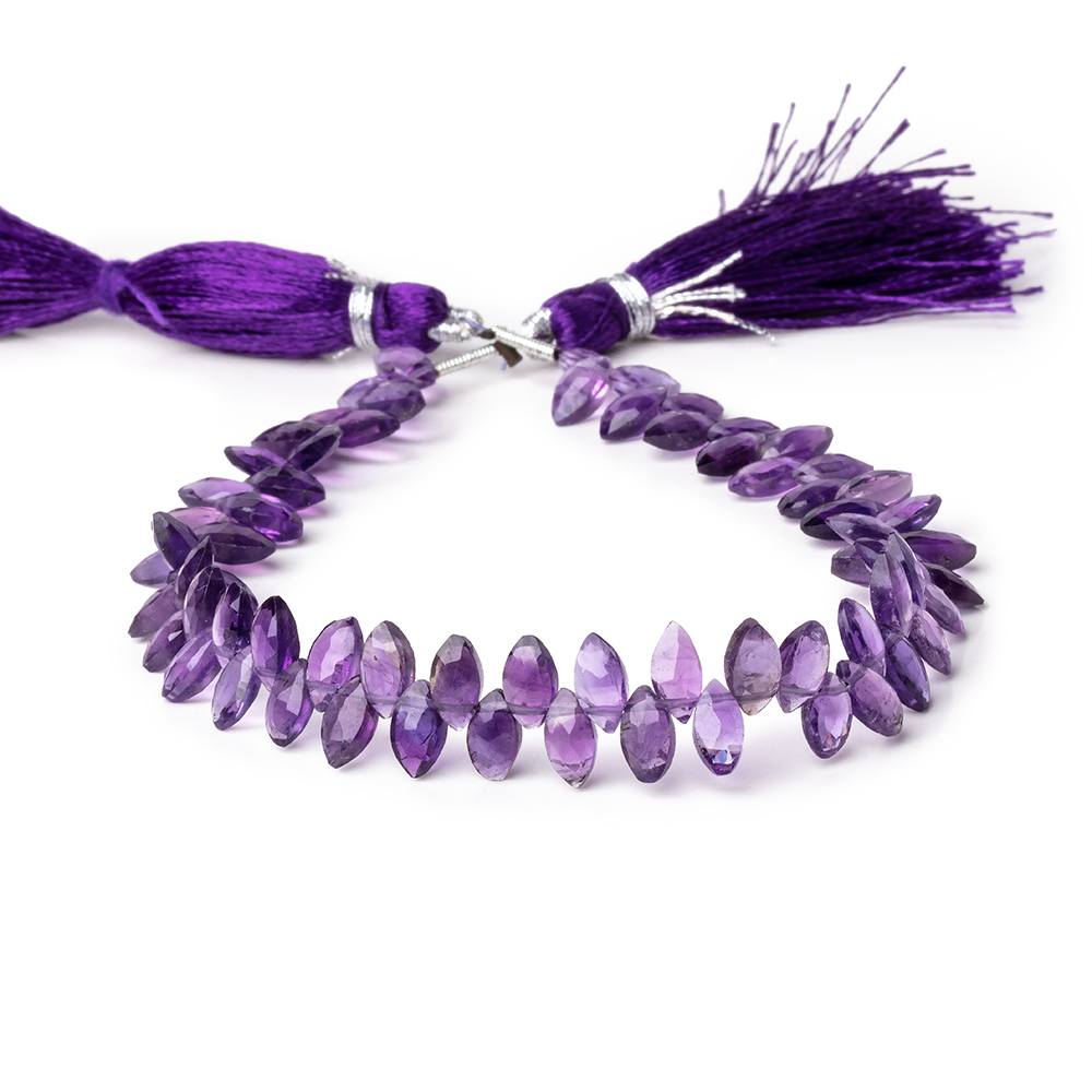 7x3.5mm Amethyst Faceted Marquise Beads 7.5 inch 68 pieces (ONLINE ORDER ONLY)