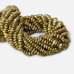 7x3mm Copperish Green Center Drill Keshi 16 inch 108 Freshwater Pearls (ONLINE ORDER ONLY)