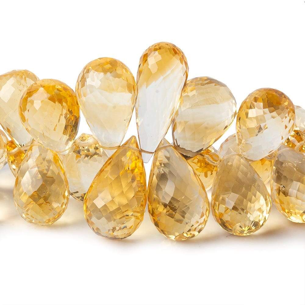 7x4-23x9mm Citrine Faceted Tear Drop Beads 8 inch 66 pieces AA Grade (ONLINE ORDER ONLY)