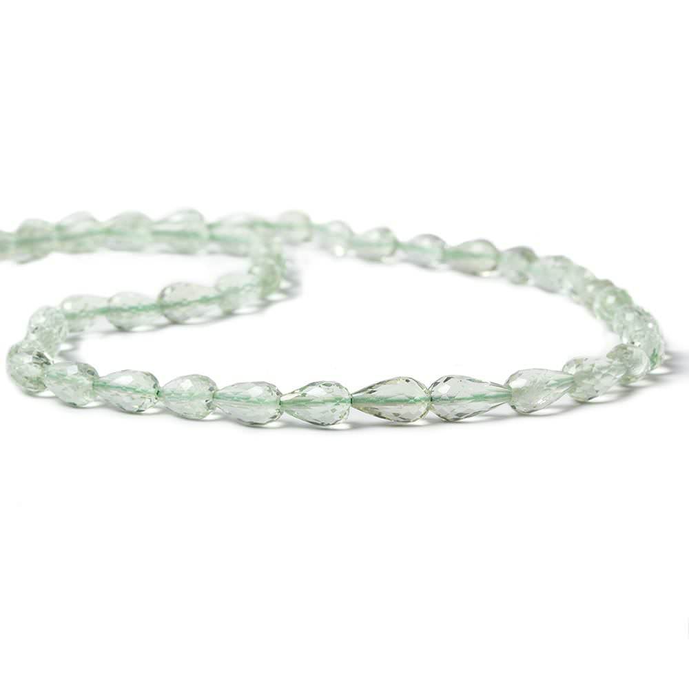 6x4-8x4mm Prasiolite Faceted Straight Drilled Tear Drop 16 inch 59 pieces (ONLINE ORDER ONLY)