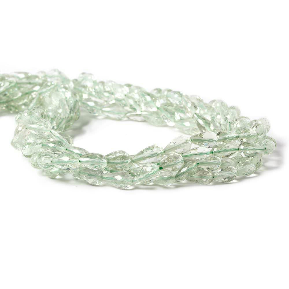 6x4-8x4mm Prasiolite Faceted Straight Drilled Tear Drop 16 inch 59 pieces (ONLINE ORDER ONLY)