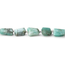 7x5-10x5mm Brazilian Emerald faceted nugget beads 14 inch 33 pieces (ONLINE ORDER ONLY)