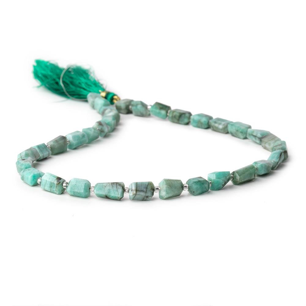 7x5-10x5mm Brazilian Emerald faceted nugget beads 14 inch 33 pieces (ONLINE ORDER ONLY)