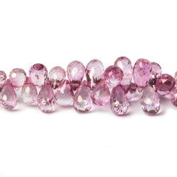 7x5-10x5mm Mystic Pink Topaz Faceted Tear Drop Beads 8 inch 77 pieces (ONLINE ORDER ONLY)