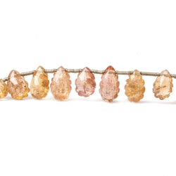 7x5-10x6mm Precious and Imperial Topaz Scalloped Pears 8 inch 29 Beads (ONLINE ORDER ONLY)