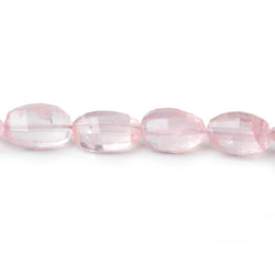7x5-10x6mm Rose Quartz checkerboard faceted ovals 8 inch 20 beads A (ONLINE ORDER ONLY)