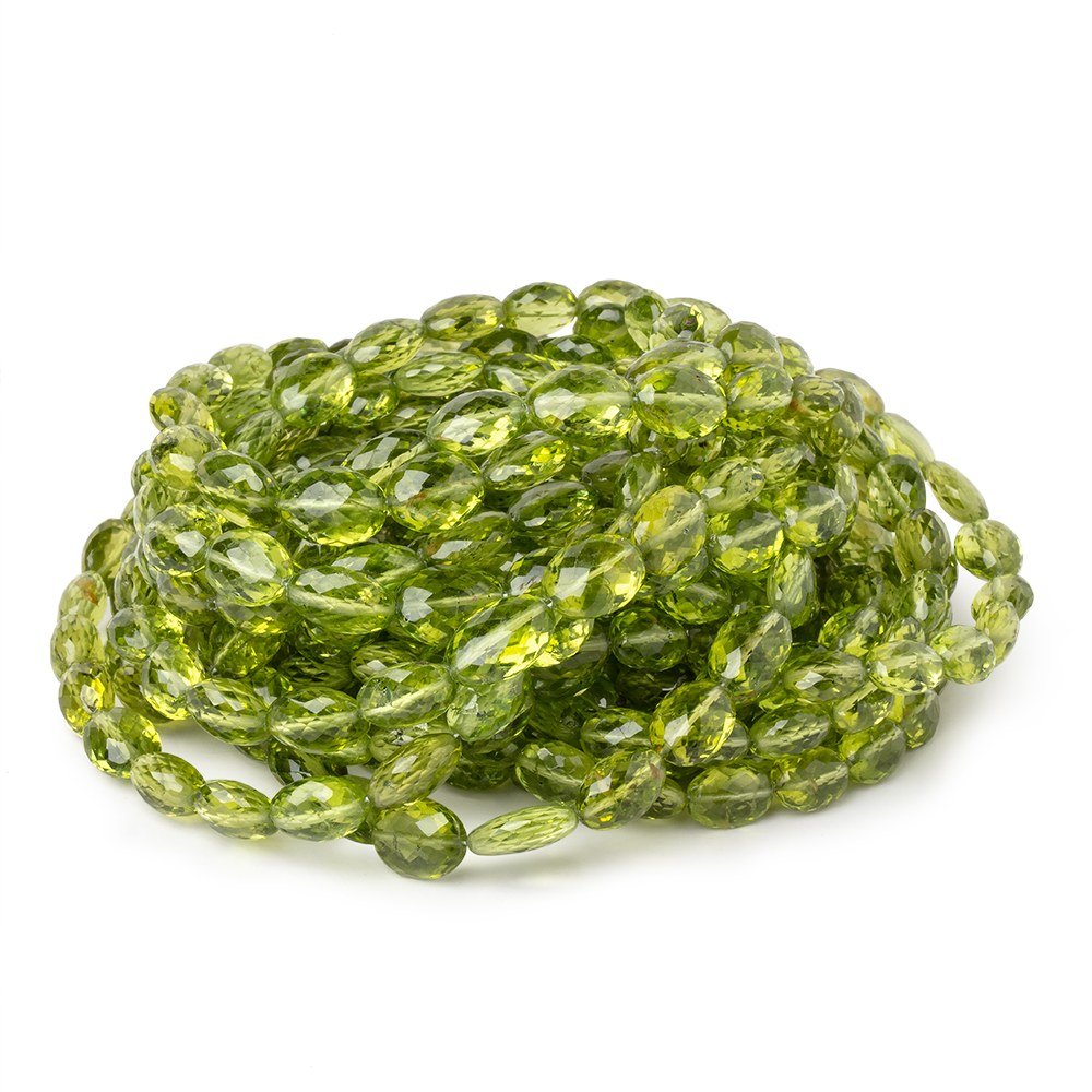7x5-10x7mm Afghani Peridot Faceted Oval Beads 18 inch 57 pieces AAA (ONLINE ORDER ONLY)