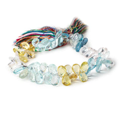 7x5-10x7mm Multi Beryl faceted pear beads 7.5 inches 74 pieces AAA (ONLINE ORDER ONLY)