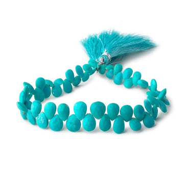 7x5-10x7mm Sleeping Beauty Turquoise faceted pear beads 8.5 inch 58 pieces (ONLINE ORDER ONLY)