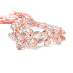 7x5-10x8mm Sunstone faceted pear Beads 8 inch 62 pieces (ONLINE ORDER ONLY)