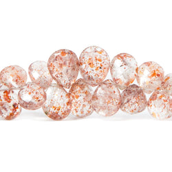 7x5-10x8mm Sunstone faceted pear Beads 8 inch 62 pieces (ONLINE ORDER ONLY)