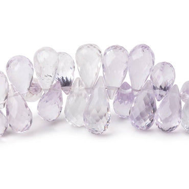 7x5-11x6mm Pink Amethyst Faceted Tear Drops 8 inch 70 Beads AA (ONLINE ORDER ONLY)