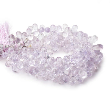 7x5-11x6mm Pink Amethyst Faceted Tear Drops 8 inch 70 Beads AA (ONLINE ORDER ONLY)