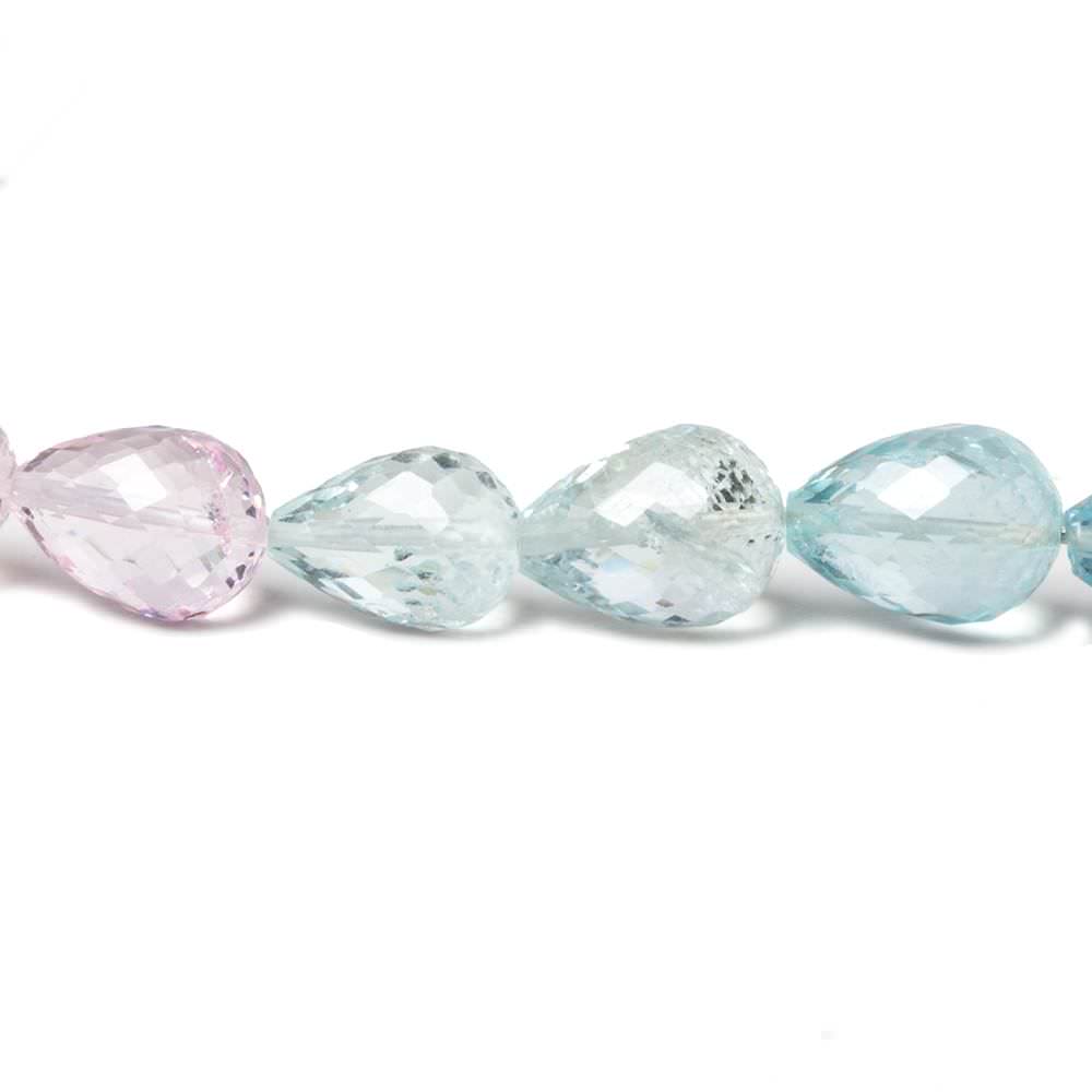 7x5-11x7mm Multi Beryl straight drill faceted tear drops 47 beads 17 in. A Grade (ONLINE ORDER ONLY)