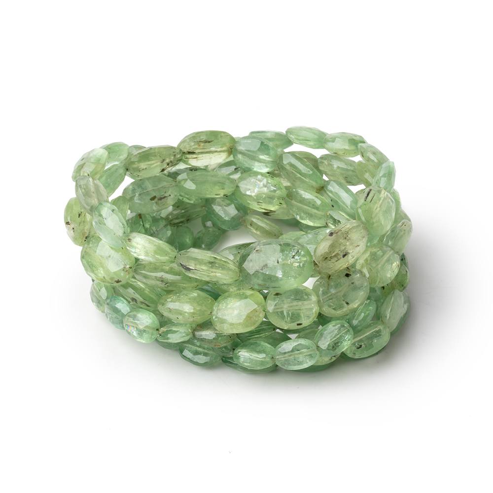 7x5-11x8mm Green Kyanite Faceted Oval Beads 16 inch 47 pieces (ONLINE ORDER ONLY)