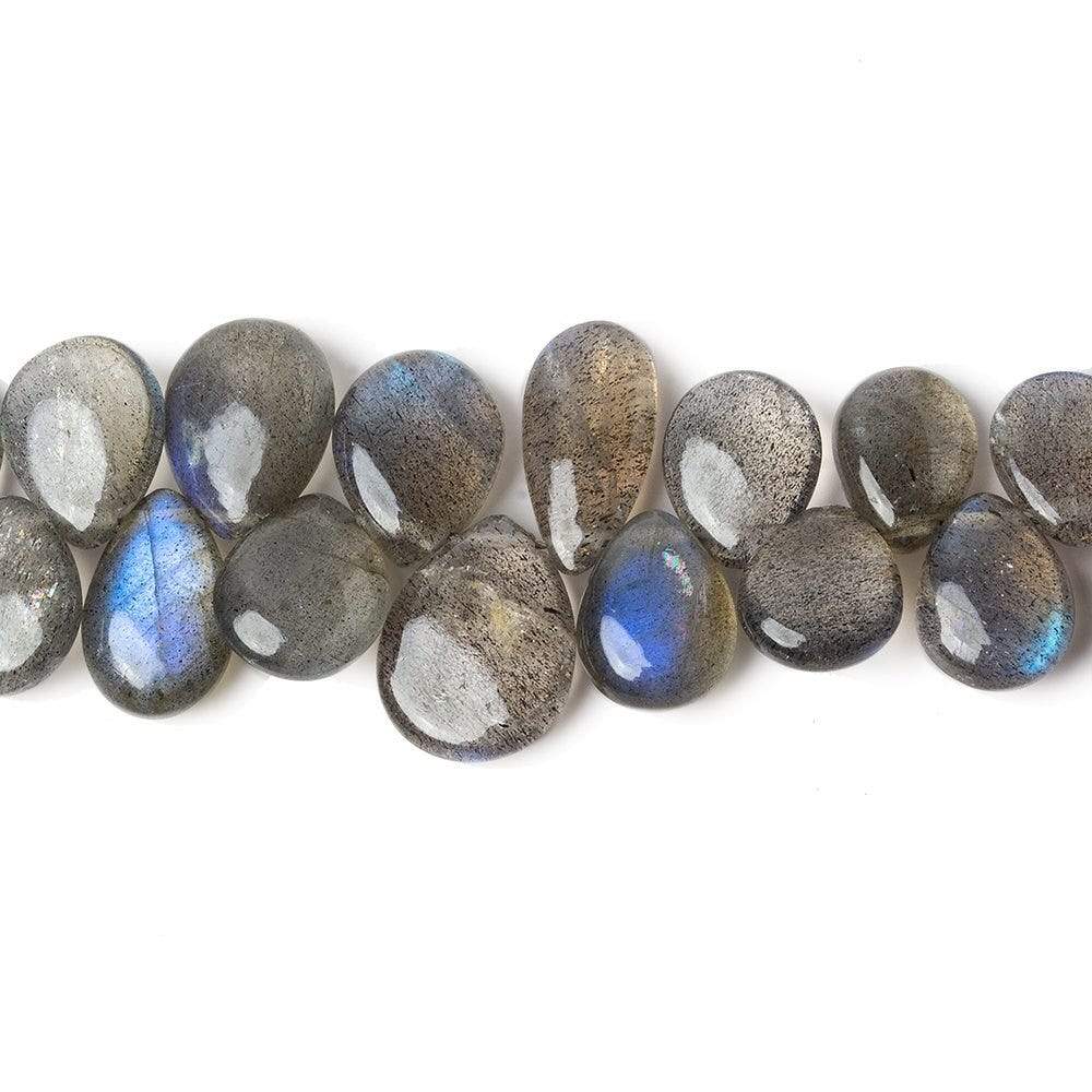 7x5-11x9mm Labradorite Plain Pears 8 inch 54 beads (ONLINE ORDER ONLY)