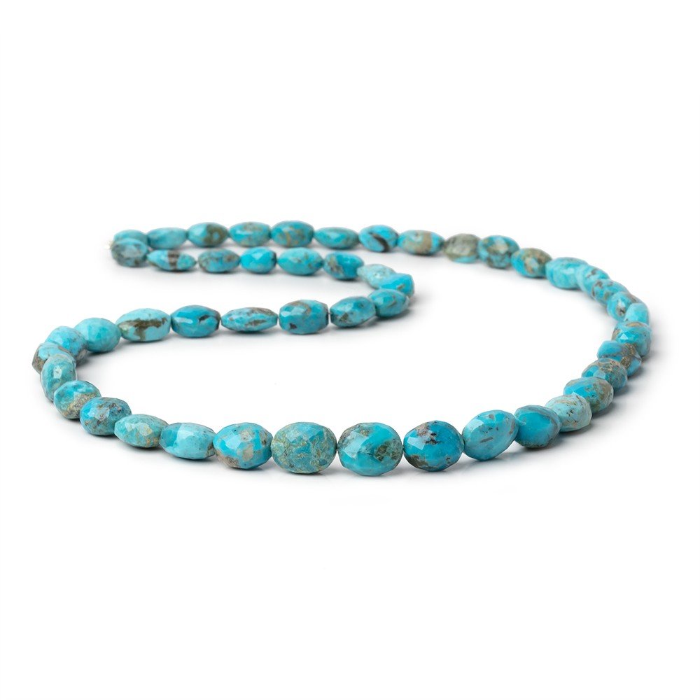 7x5-11x9mm Sleeping Beauty Turquoise Faceted Nuggets 18 inch 48 Beads (ONLINE ORDER ONLY)