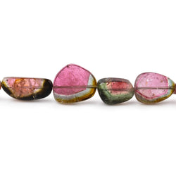 7x5-12.5x11mm Watermelon Tourmaline Slice Beads 17 inch 43 pieces AAA (ONLINE ORDER ONLY)