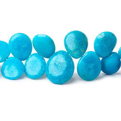 7x5-12x10mm Sleeping Beauty Turquoise Plain Pear Beads 8 inch 46 pieces AA (ONLINE ORDER ONLY)