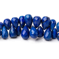 7x5-12x7mm Lapis Lazuli Faceted Tear Drop Beads 8 inch 80 pieces (ONLINE ORDER ONLY)