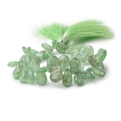 7x5-12x9mm Green Kyanite Plain Pear Beads 7.5 inch 60 pieces (ONLINE ORDER ONLY)