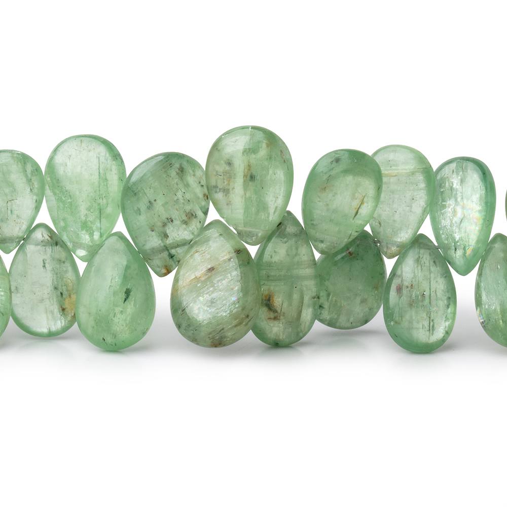 7x5-12x9mm Green Kyanite Plain Pear Beads 7.5 inch 60 pieces (ONLINE ORDER ONLY)
