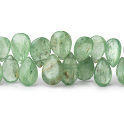 7x5-12x9mm Green Kyanite Plain Pear Beads 7.5 inch 60 pieces (ONLINE ORDER ONLY)