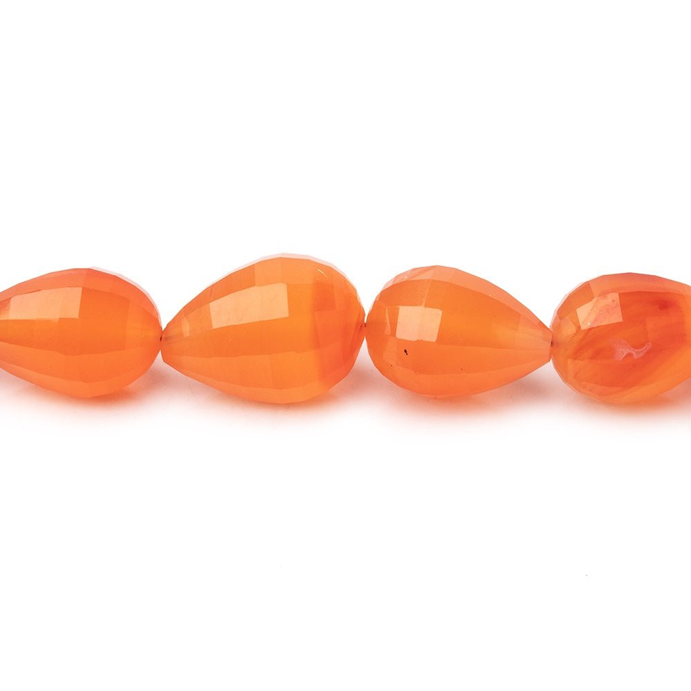 7x5-13x9mm Carnelian Straight Drilled Tear Drop Beads 14 inch 38 pieces (ONLINE ORDER ONLY)