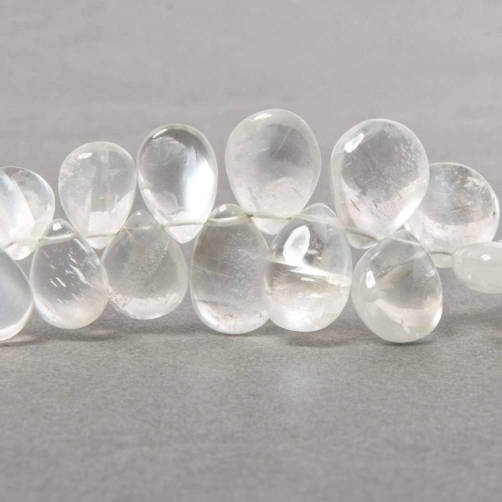 7x5-14x10mm Ceylon Moonstone plain pear beads 8 inch 53 pieces AAA grade (ONLINE ORDER ONLY)