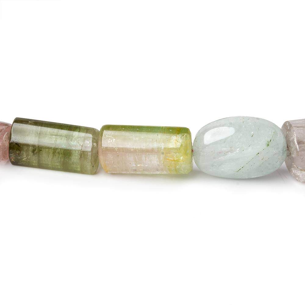 7x5-15x11mm Afghani Tourmaline Plain Tube Beads 16 inch 37 pieces (ONLINE ORDER ONLY)