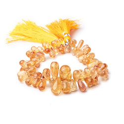 7x5-15x8mm Imperial & Precious Topaz Plain Tear Drop Beads 8 inch 77 pieces AA (ONLINE ORDER ONLY)