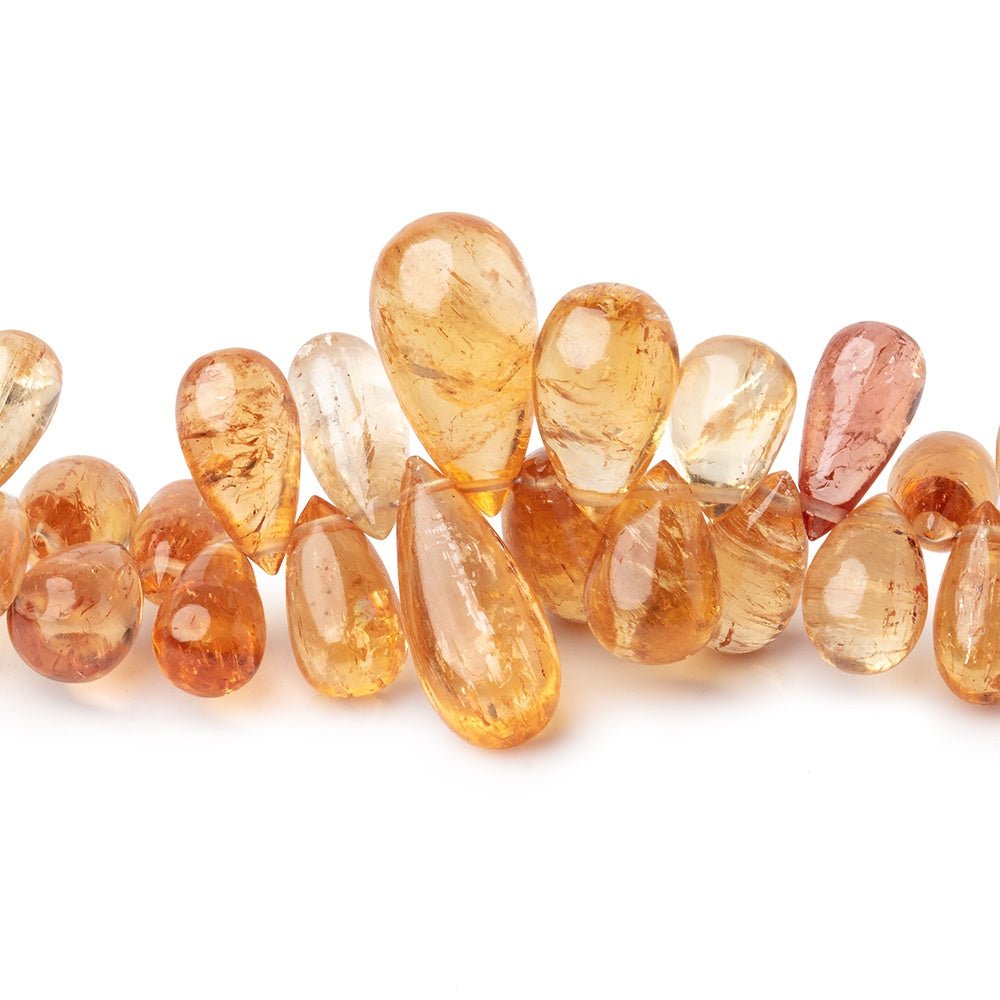 7x5-15x8mm Imperial & Precious Topaz Plain Tear Drop Beads 8 inch 77 pieces AA (ONLINE ORDER ONLY)