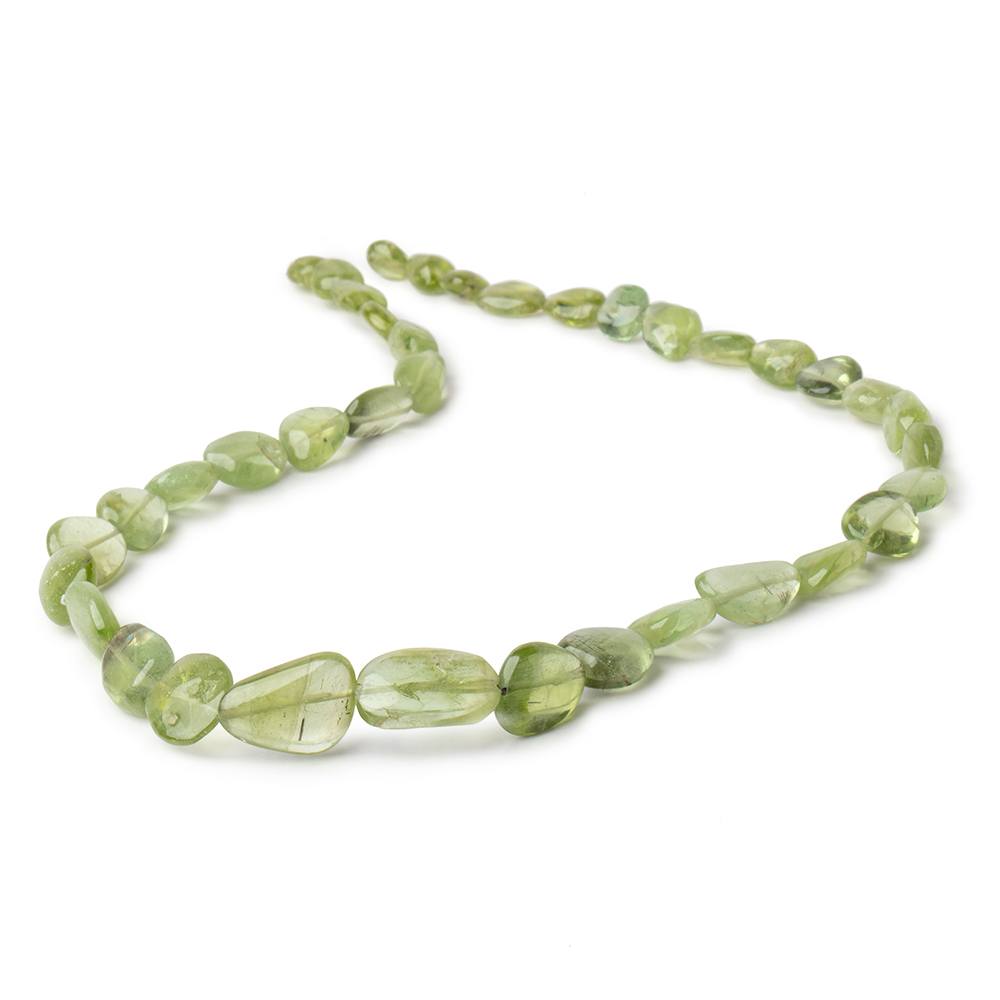 7x5-16x11mm Afghani Mossy Peridot Plain Nuggets 17 inch 38 beads (ONLINE ORDER ONLY)