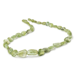 7x5-16x11mm Afghani Mossy Peridot Plain Nuggets 17 inch 38 beads (ONLINE ORDER ONLY)
