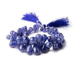 7x5-19x12mm Tanzanite Plain Tear Drop Beads 9.5 inch 70 pieces AA (ONLINE ORDER ONLY)