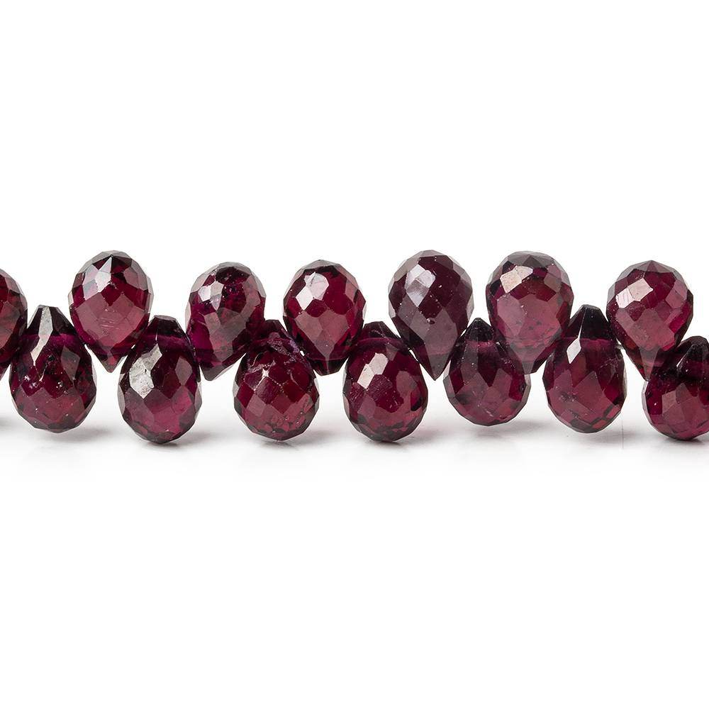 7x5-8x5mm Bohemia Garnet Faceted Tear Drop Beads 5 inch 39 pieces (ONLINE ORDER ONLY)
