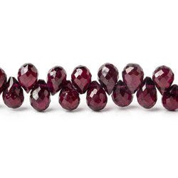7x5-8x5mm Bohemia Garnet Faceted Tear Drop Beads 5 inch 39 pieces (ONLINE ORDER ONLY)
