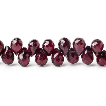 7x5-8x5mm Bohemia Garnet Faceted Tear Drop Beads 5 inch 39 pieces (ONLINE ORDER ONLY)