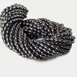 7x5mm Peacock Large Hole Oval Freshwater Pearls 15inch 48pcs (ONLINE ORDER ONLY)