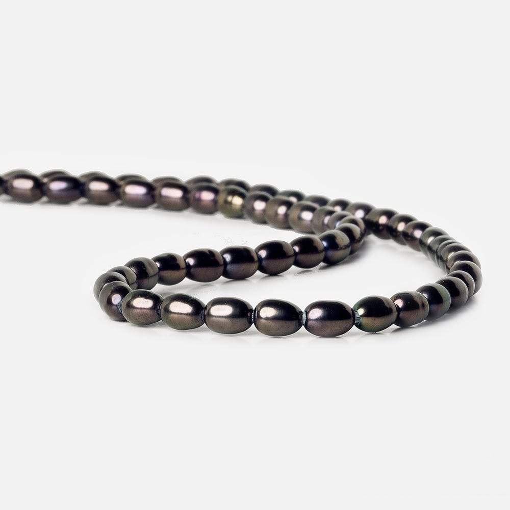 7x5mm Peacock Large Hole Oval Freshwater Pearls 15inch 48pcs (ONLINE ORDER ONLY)