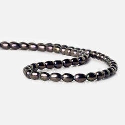 7x5mm Peacock Large Hole Oval Freshwater Pearls 15inch 48pcs (ONLINE ORDER ONLY)