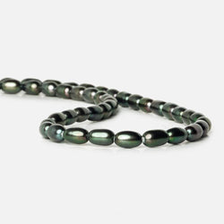 8x5mm Pistachio Peacock Large Hole Oval Freshwater Pearls 15inch 48pcs (ONLINE ORDER ONLY)